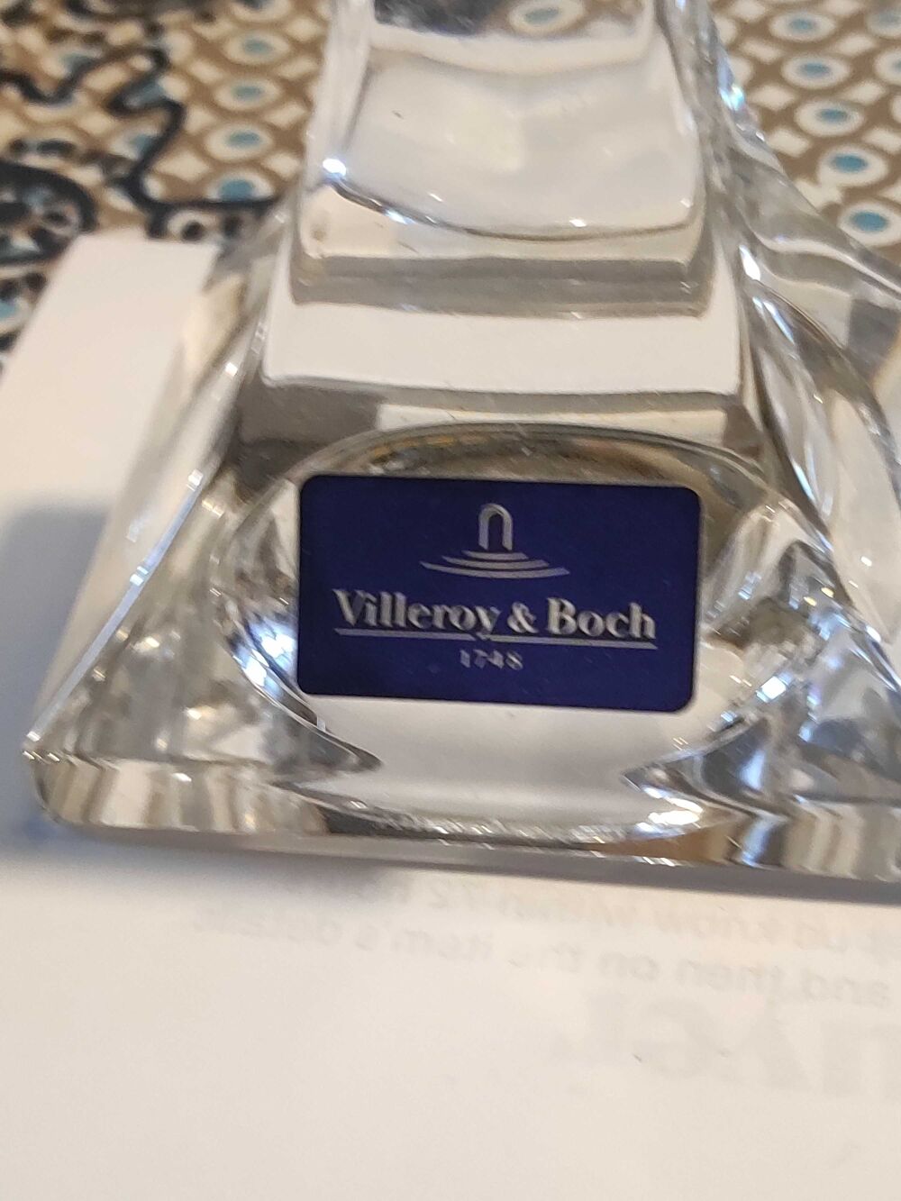 Deux bougeoirs cristal Villeroy &amp; Boch neufs Décoration