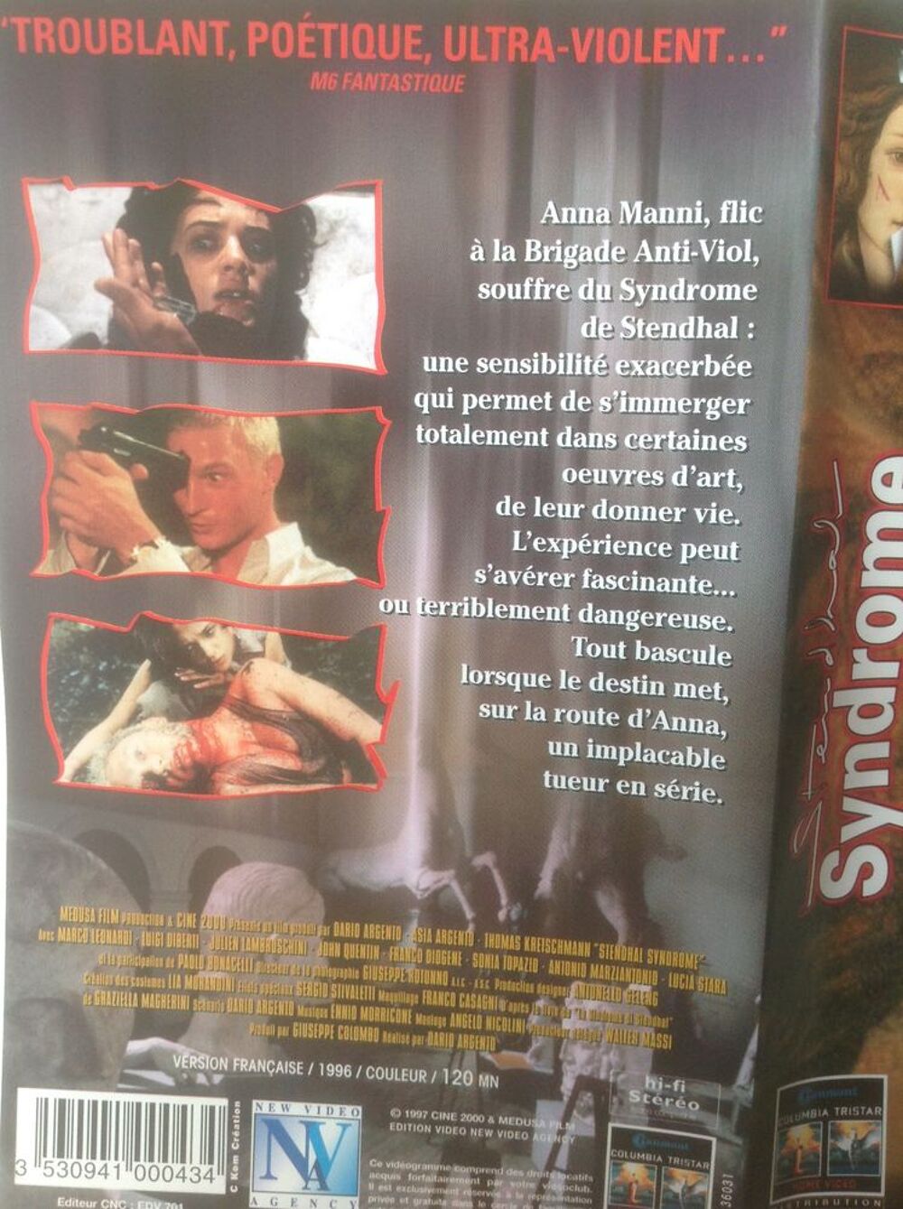 LE SYNDROME DE STENDHAL DE DARIO ARGENTO Envoi Possible
DVD et blu-ray