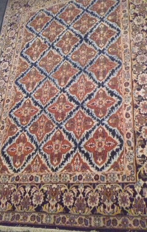 Tapis d'orient artisanal de Perse fait main , laine 690 Sonnaz (73)
