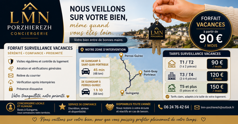 surveillance et intendance maison secondaire 0 22200 Gr�ces