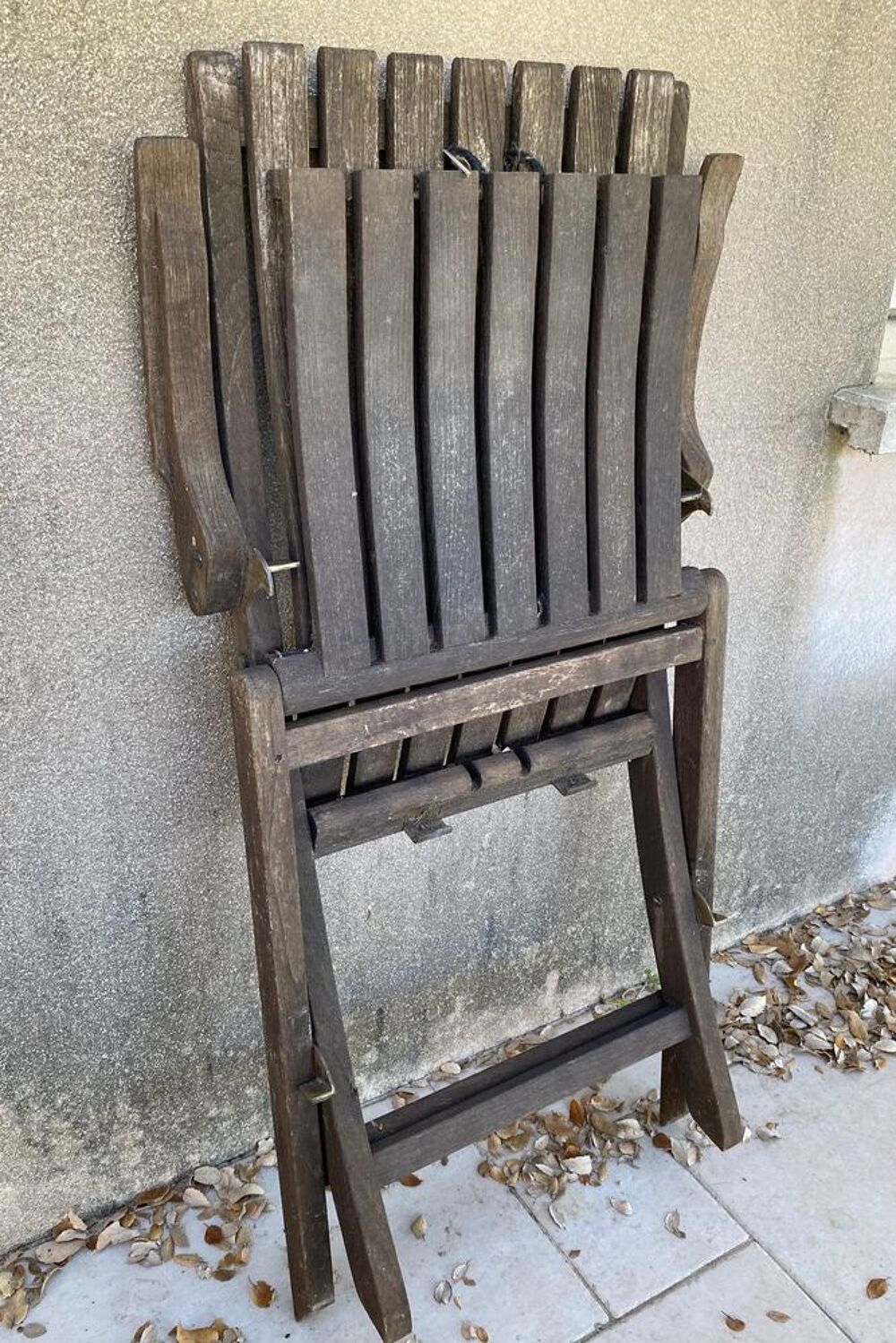 TABLE 3m et 8 FAUTEUILS pliants en TECK Jardin