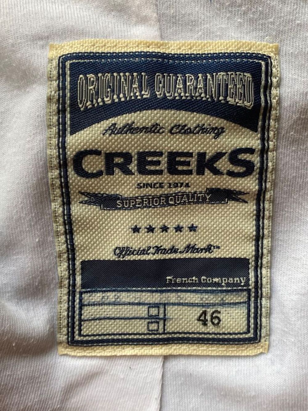 Imperm&eacute;able bleu avec capuche Creeks Taille : 46 Vêtements