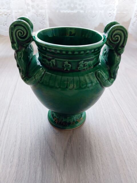 Vase de Vix cramique maille vert vintage 20 Clichy (92)