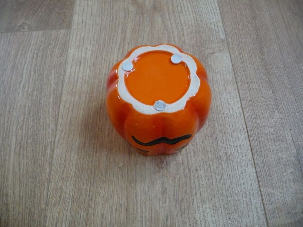 Citrouille orange en c&eacute;ramique - Neuve Décoration