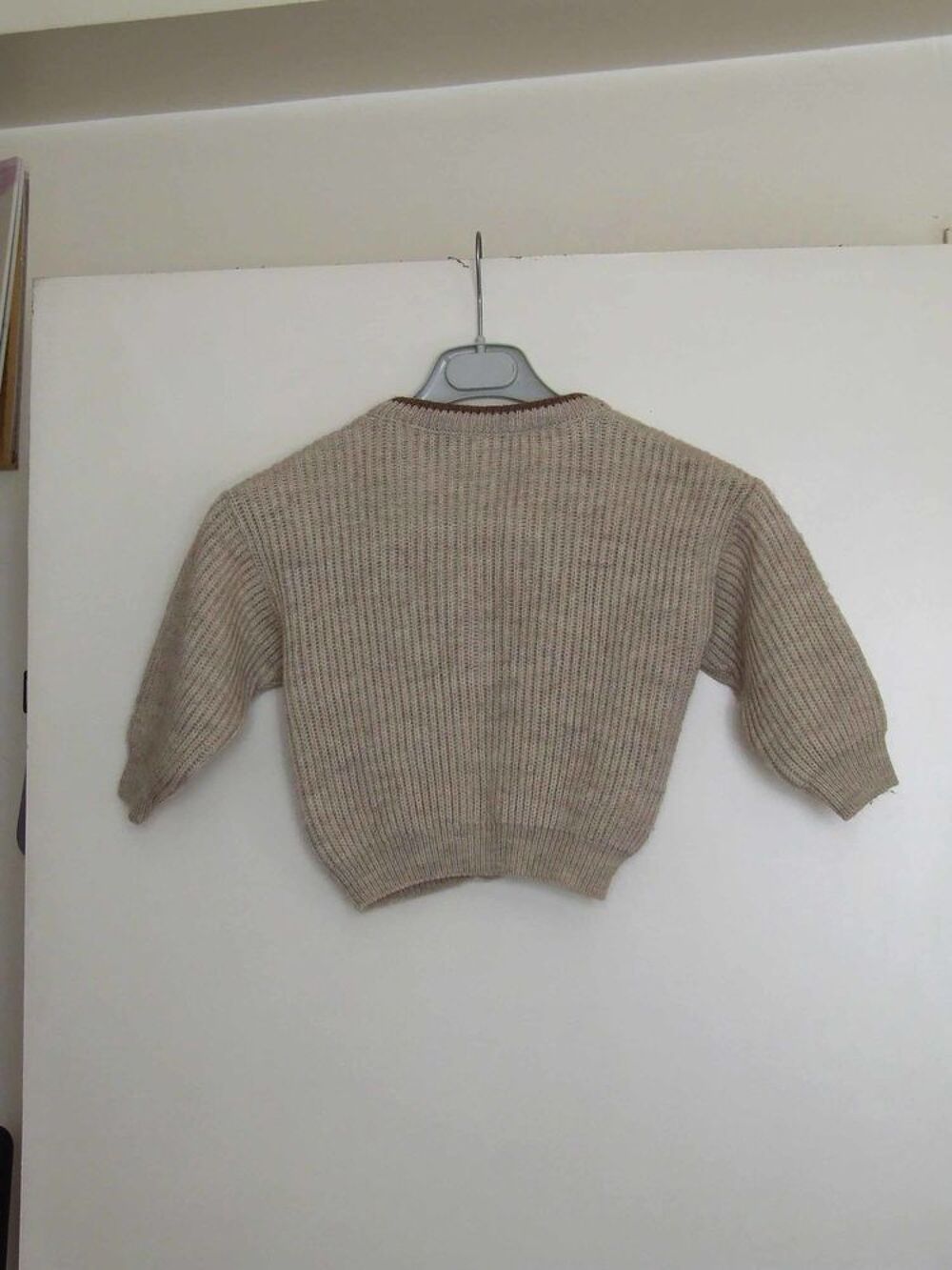Gilet en laine, de Fabio Lucci, &Eacute;cru et marron, 4&nbsp;ans Vêtements enfants