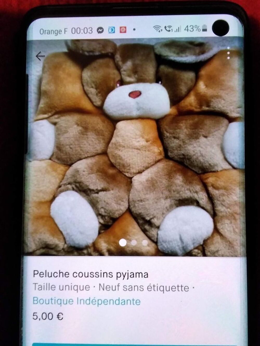 coussins pyjama Jeux / jouets