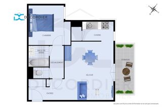  Appartement � vendre 2 pi�ces 45 m�