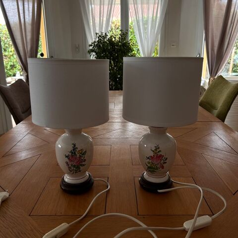 2 lampes de chevet en fa�ence de Luneville 20 Pont-du-Ch�teau (63)