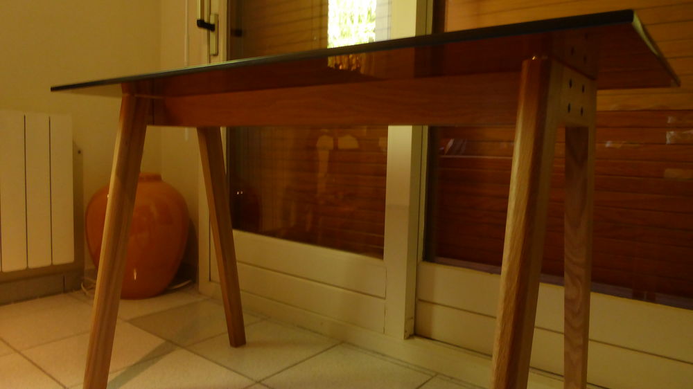 Table console d'appoint verre et bois Meubles