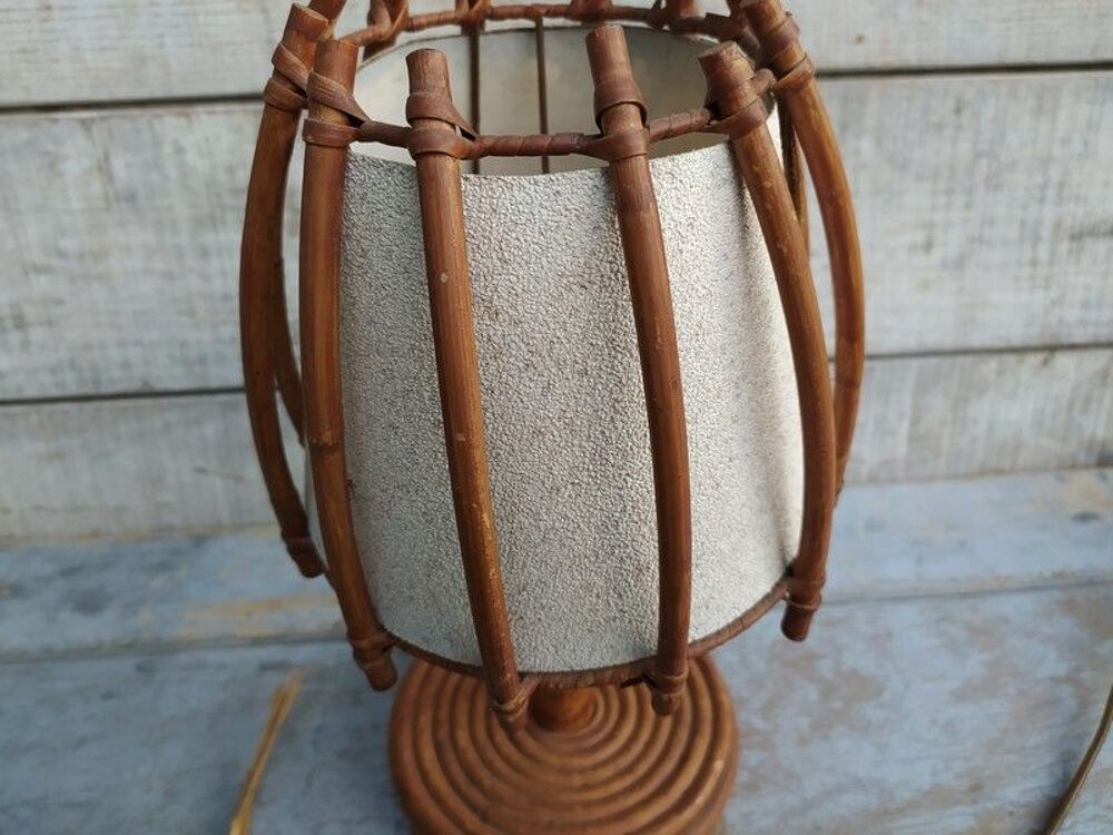 Lampe Rotin Bambou Vintage Sognot 
Décoration