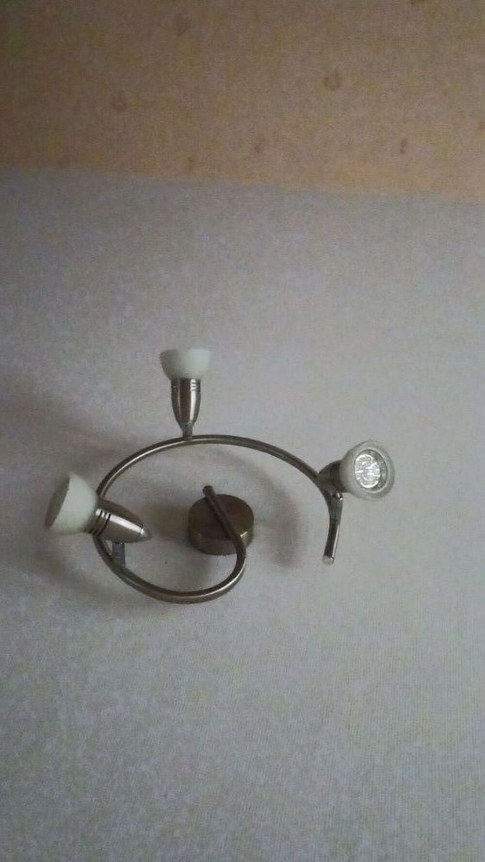 Plafonnier 3 spots orientables m&eacute;tal brosse &agrave; 15€ Décoration