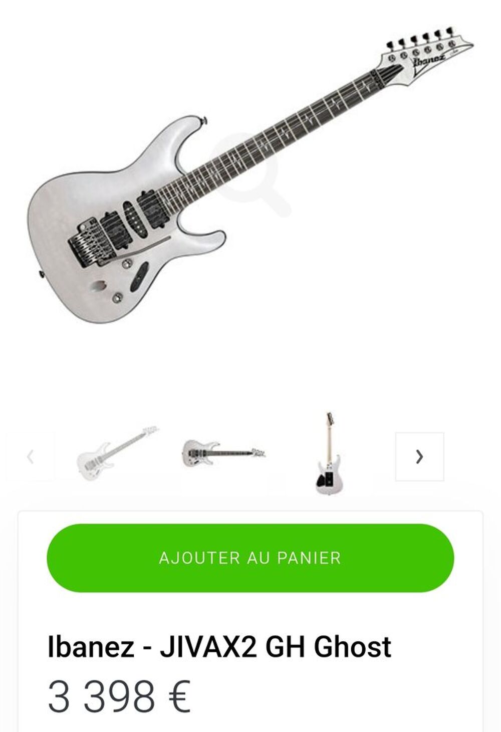 Guitare &eacute;lectrique Ibanez jivax2 ghost signature 100% neuve Instruments de musique