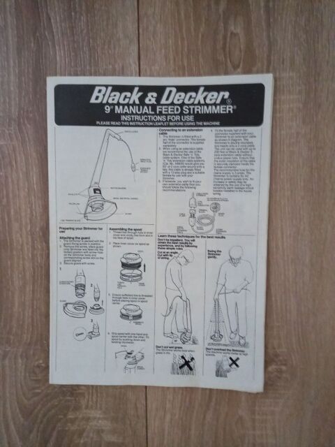 Notice d'utilisation taille bordure rotofil Black et Decker 3 Villiers (86)