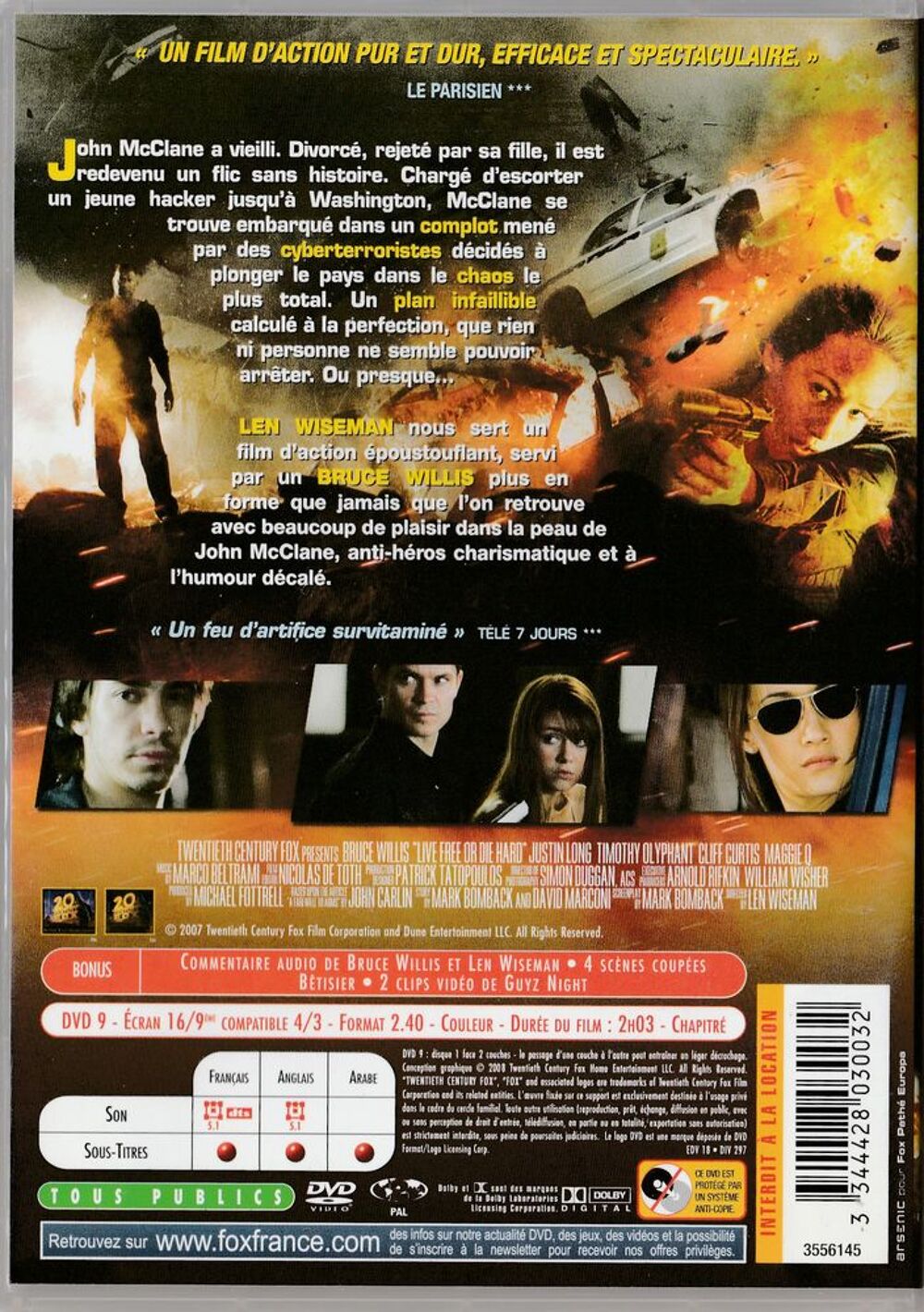 Die hard 4 retour en enfer DVD et blu-ray