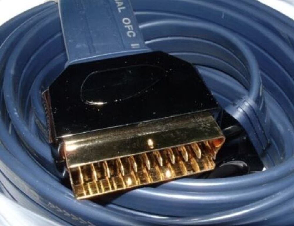 Cable Peritel Plat 1.5m IXOS Premium Or Audio et hifi