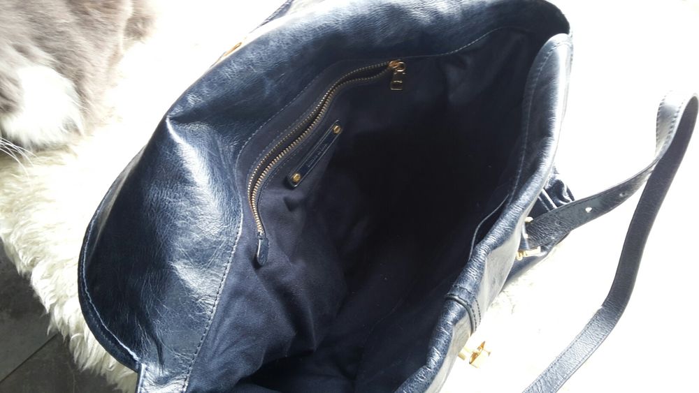 GRAND SAC BESACE BIMBA Y LOLA BLEU MARINE Maroquinerie