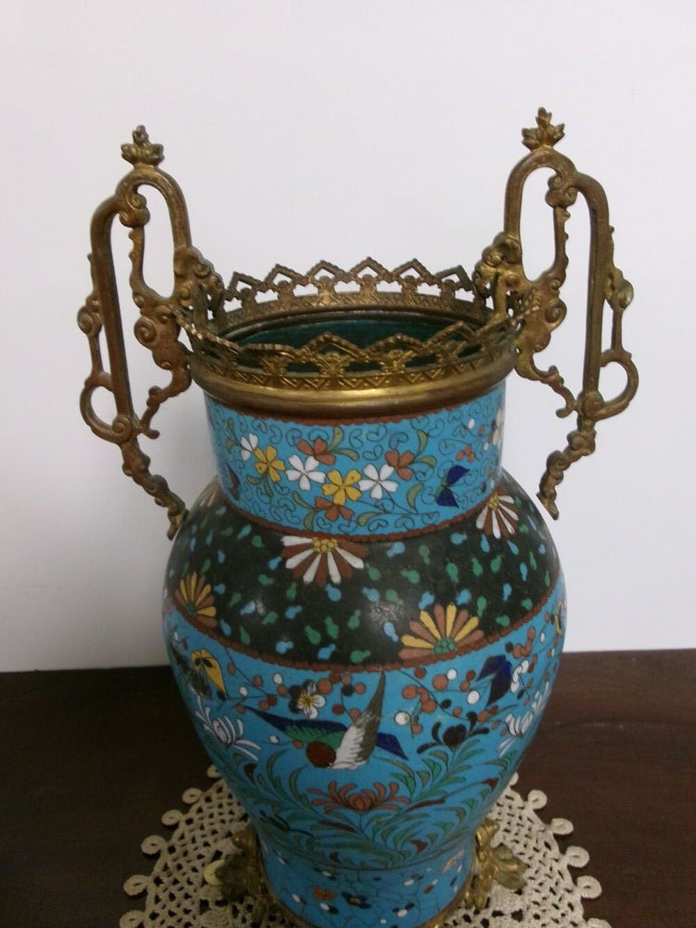 Vase cloisonn&eacute; ancien Décoration
