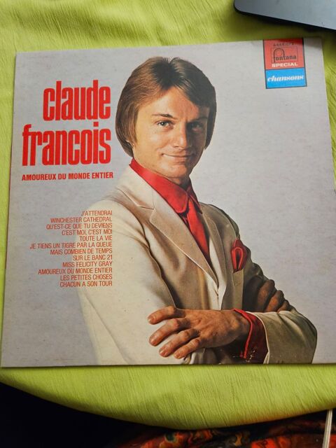 Claude Fran�ois vinyle 33t amoureux du monde entier 20 Dourdan (91)