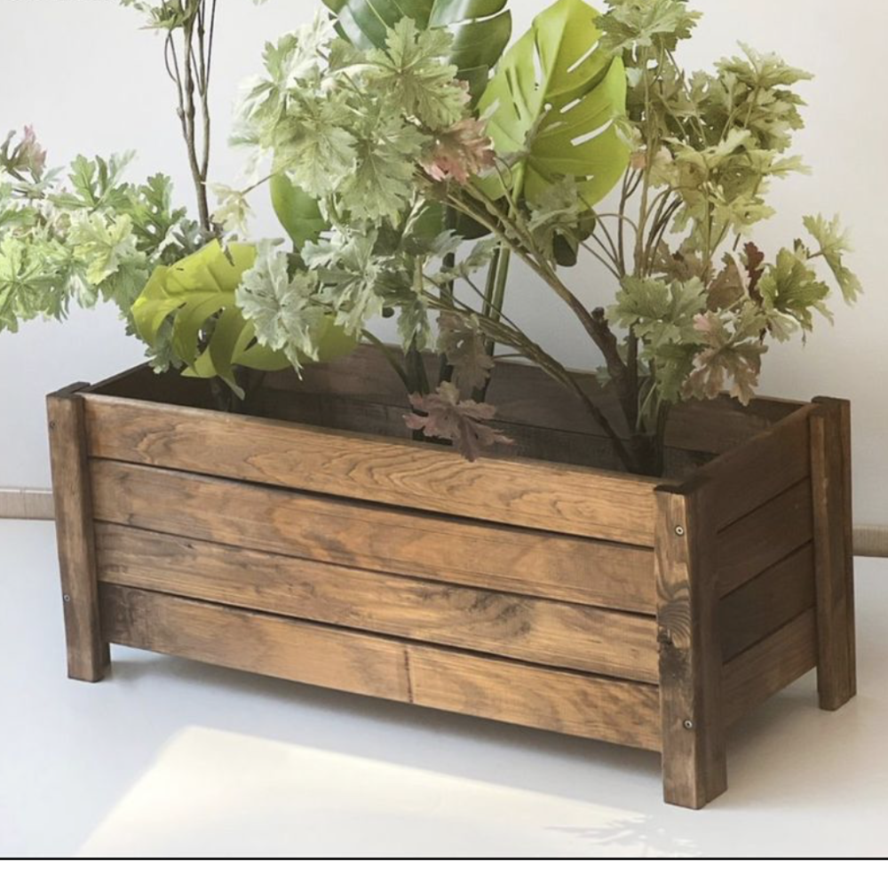 Jardini&egrave;re pot pour plante bac &agrave; plante bois rectangulaire Jardin