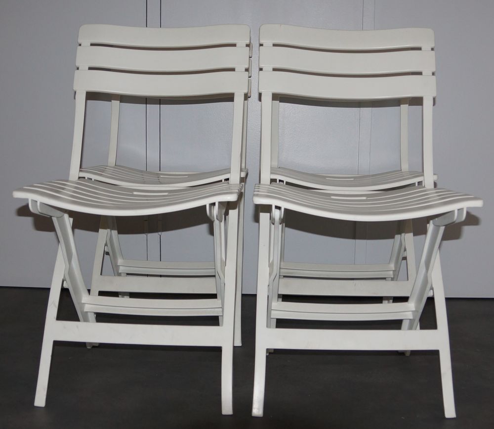 LOT 4 CHAISES JARDIN PLIANTE Meubles
