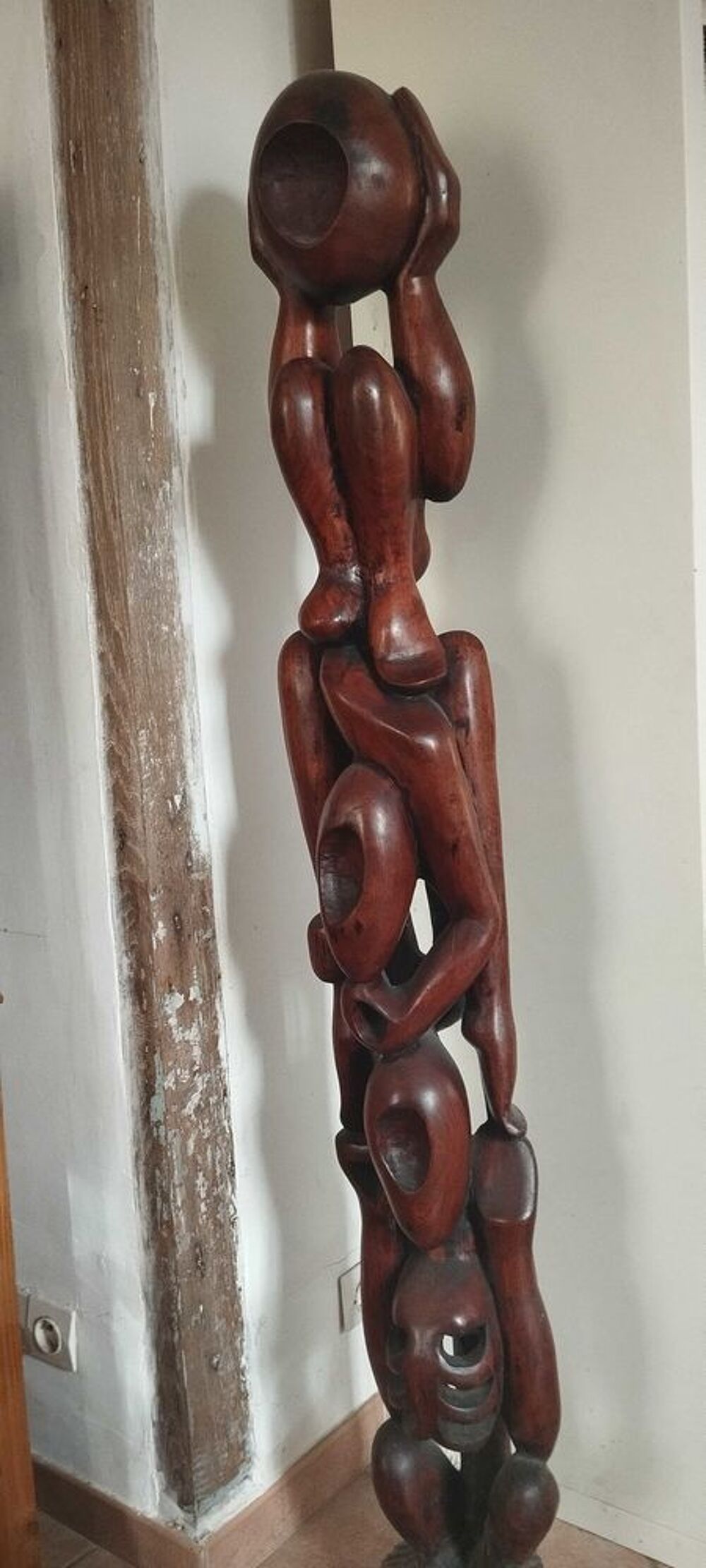 Vide grenier Vende grandes sculpture africains en bois d'&eacute;b&egrave;ne rouge provenance : S&eacute;n&eacute;gal et Mali 1990 tr&egrave;s bon &eacute;tat Décoration