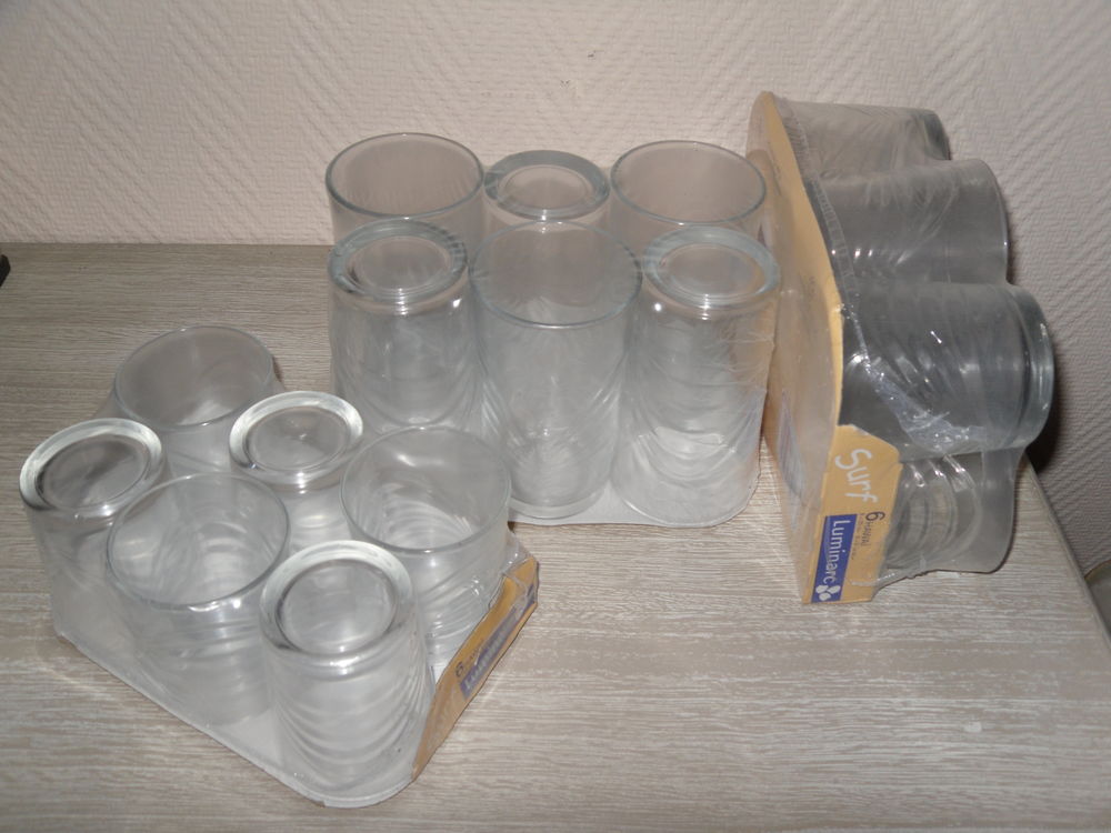 18 Verres Luminarc Hawaii surf, Neuf s/plastique LOT Cuisine