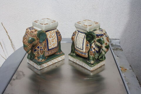 lot de 2 elephants en ceramique 15 La Verdire (83)