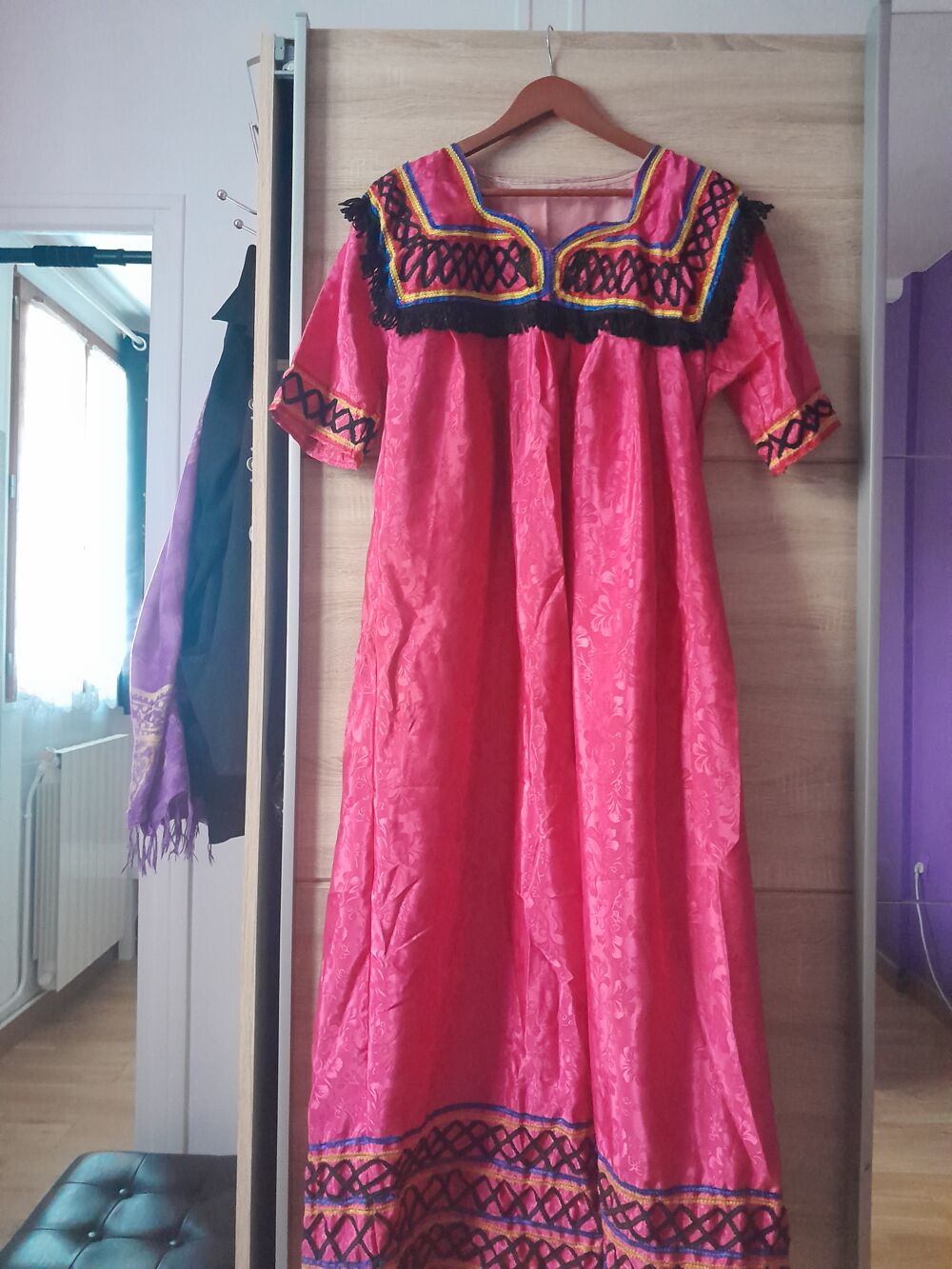 ROBE ORIENTALE KABYLE ROSE FUCHSIA Vêtements