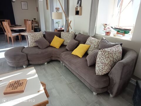 Canap d'angle gris taupe avec mridienne 150 Plour-sur-Rance (22)