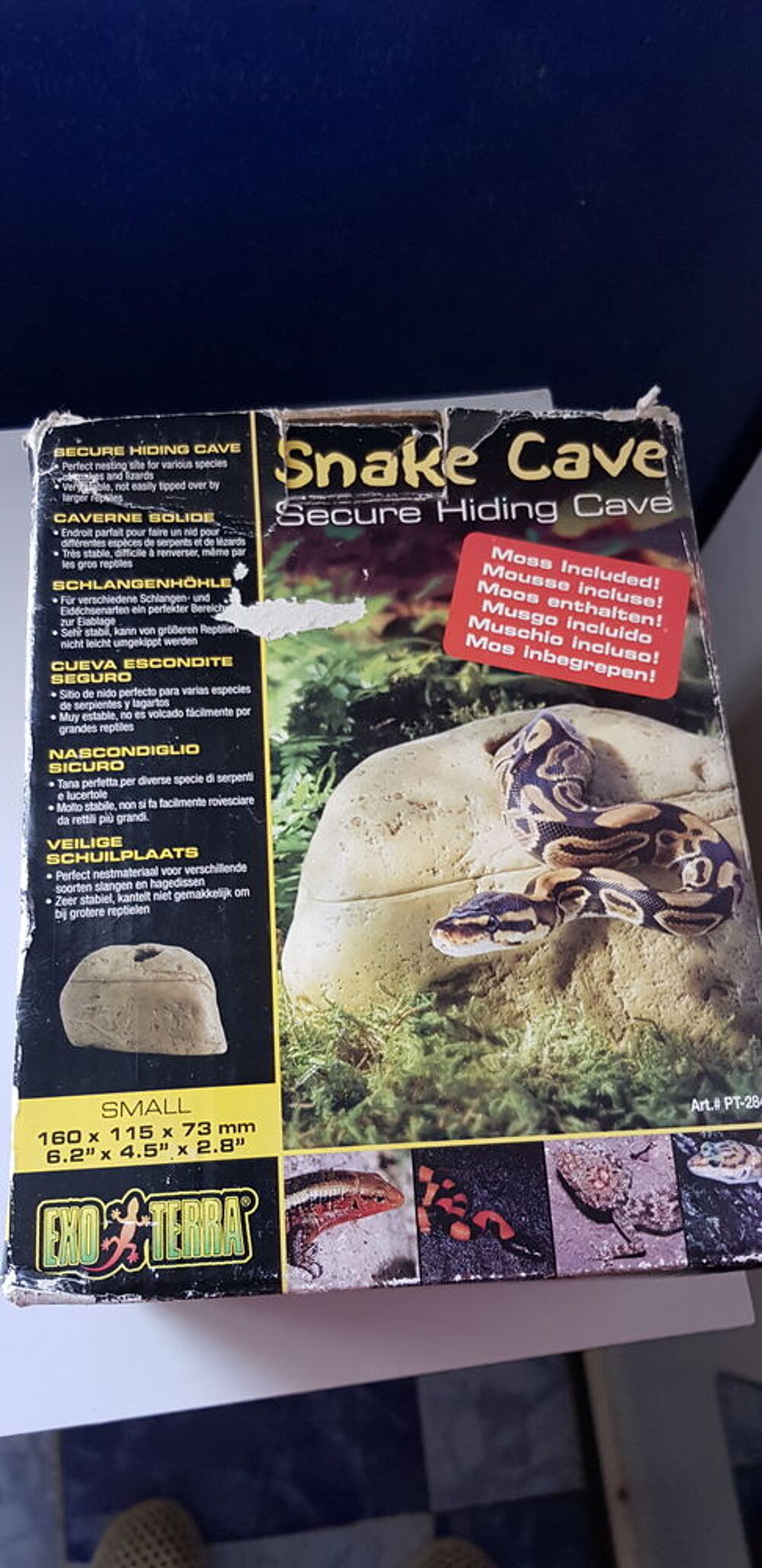    Caverne solide pour reptile et amphibien  