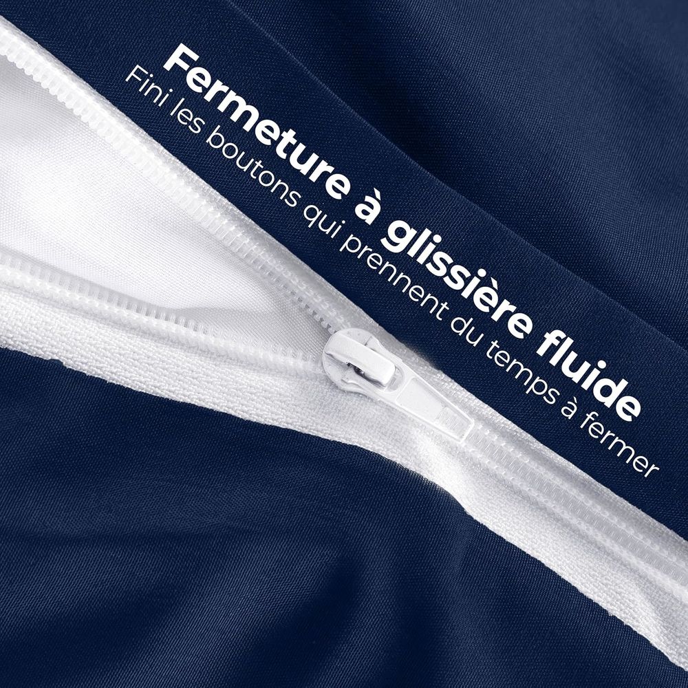 4 x taies de oreiller NEUF de 80x80 cm coton bleu avec ferme D�coration