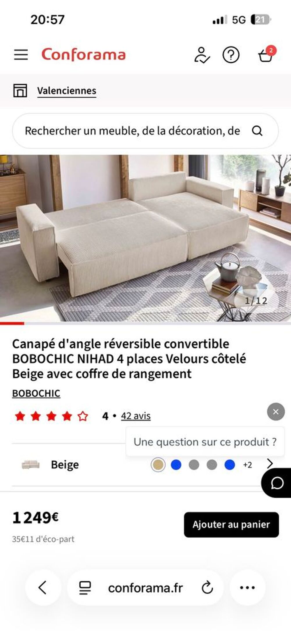Canap&eacute; convertible Meubles