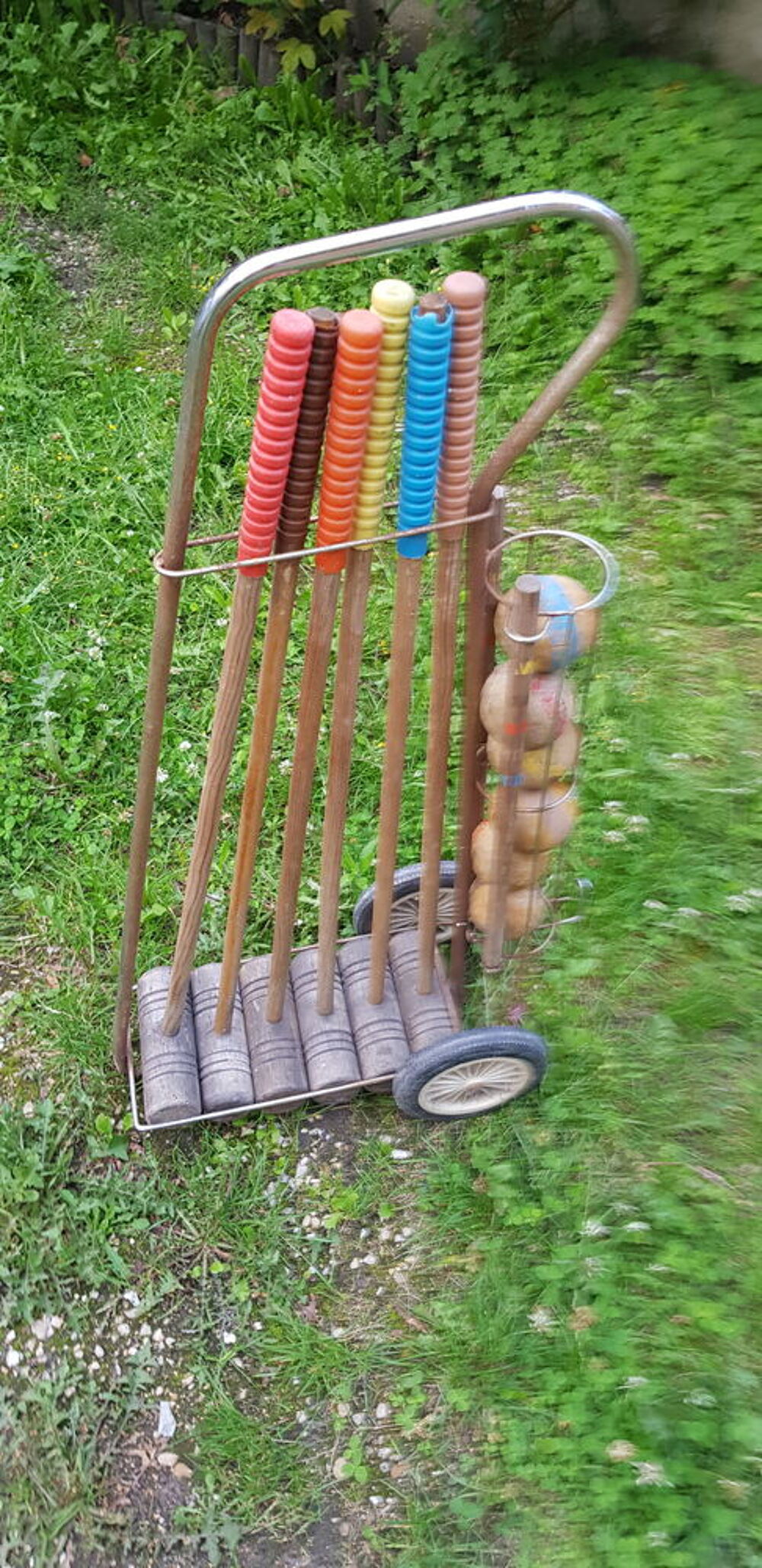Ancien jeu de croquet/criquet complet en bois Jeux / jouets