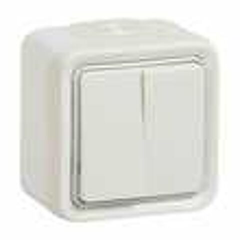 Double interrupteur ou va et vient apparent complet Plexo. Bricolage