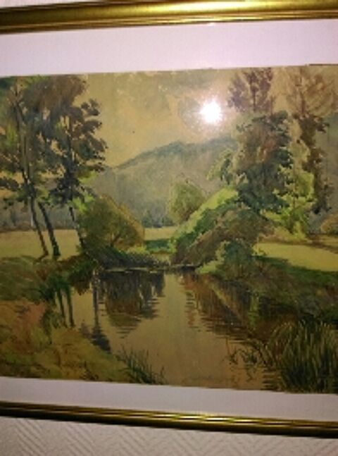 TABLEAU aquarelle de 1927 120 Noyon (60)