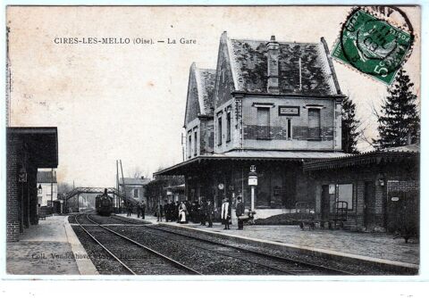 Dt  60 - CIRES-LES-MELLO - La Gare . 3 Doullens (80)