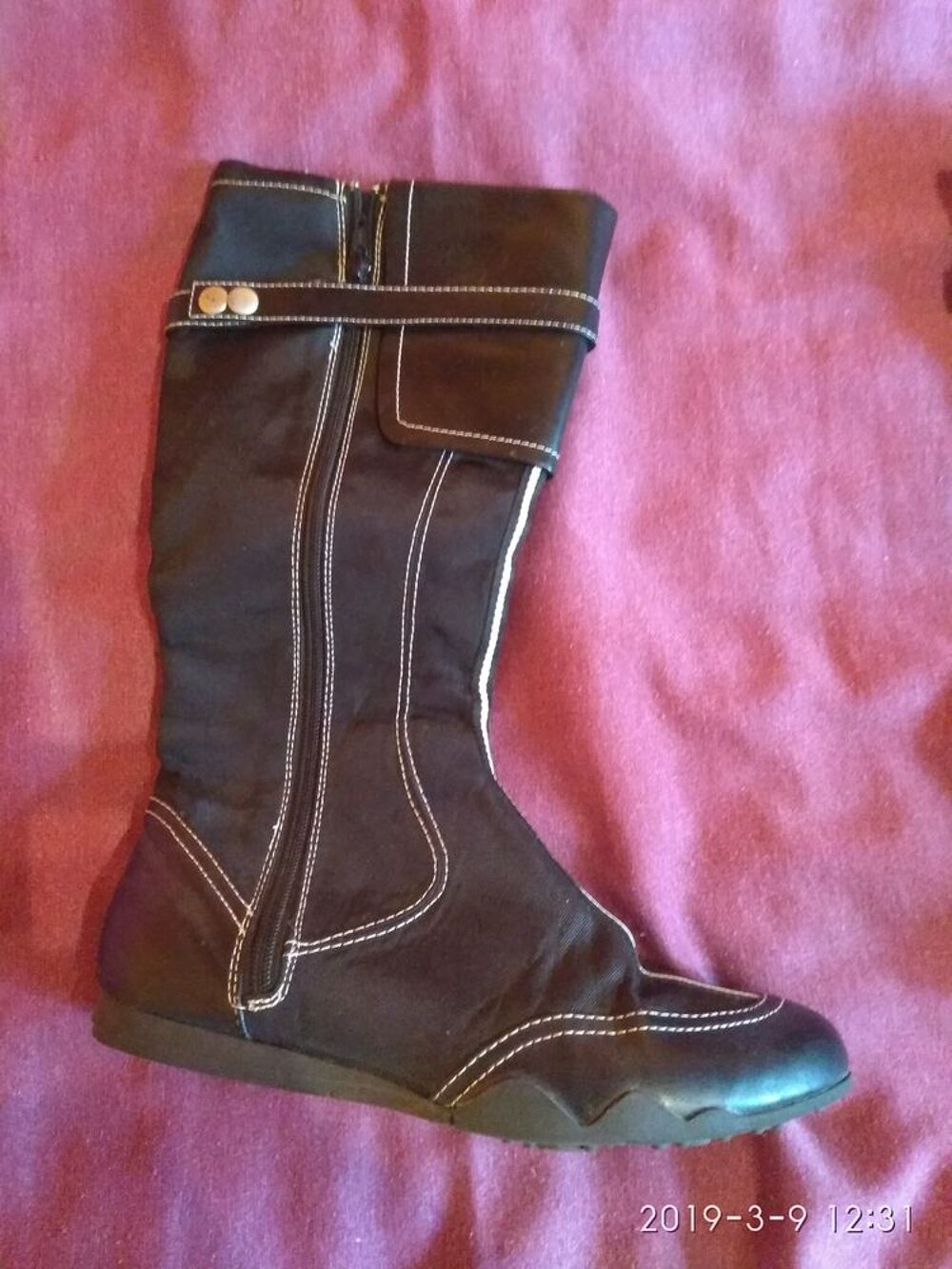 Bottes style moto Chaussures