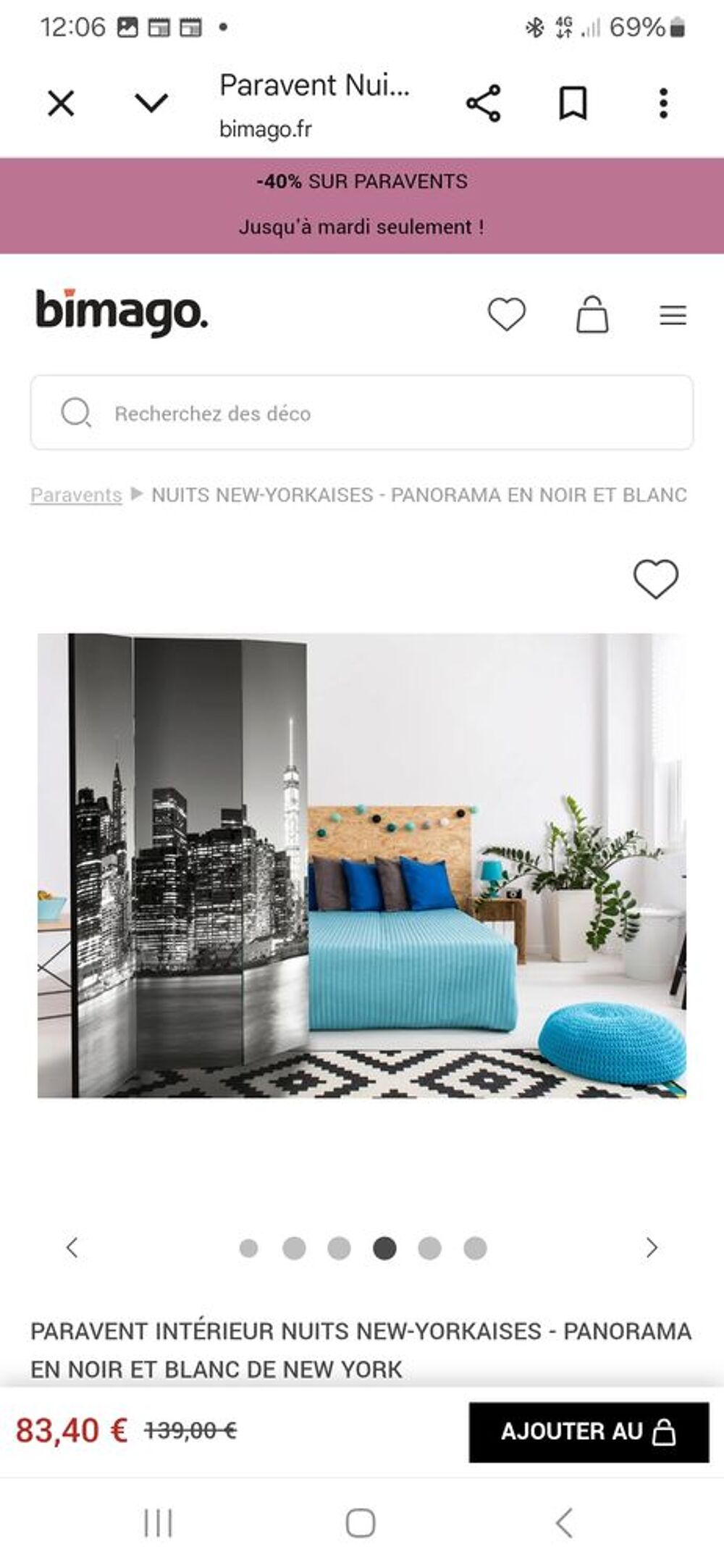 Paravent New-York Décoration