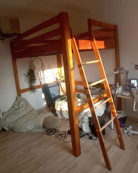 Lit Mezzanine Pin Massif 140cm x 190cm 180 Pins-Justaret (31)