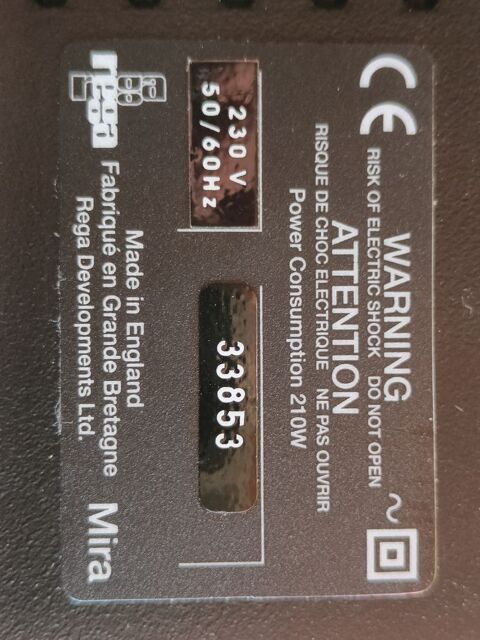 Ampli Rega Mira 1�re g�n�ration, t�l�commande, entr�e phono 300 Saint-Jean-de-Nay (43)