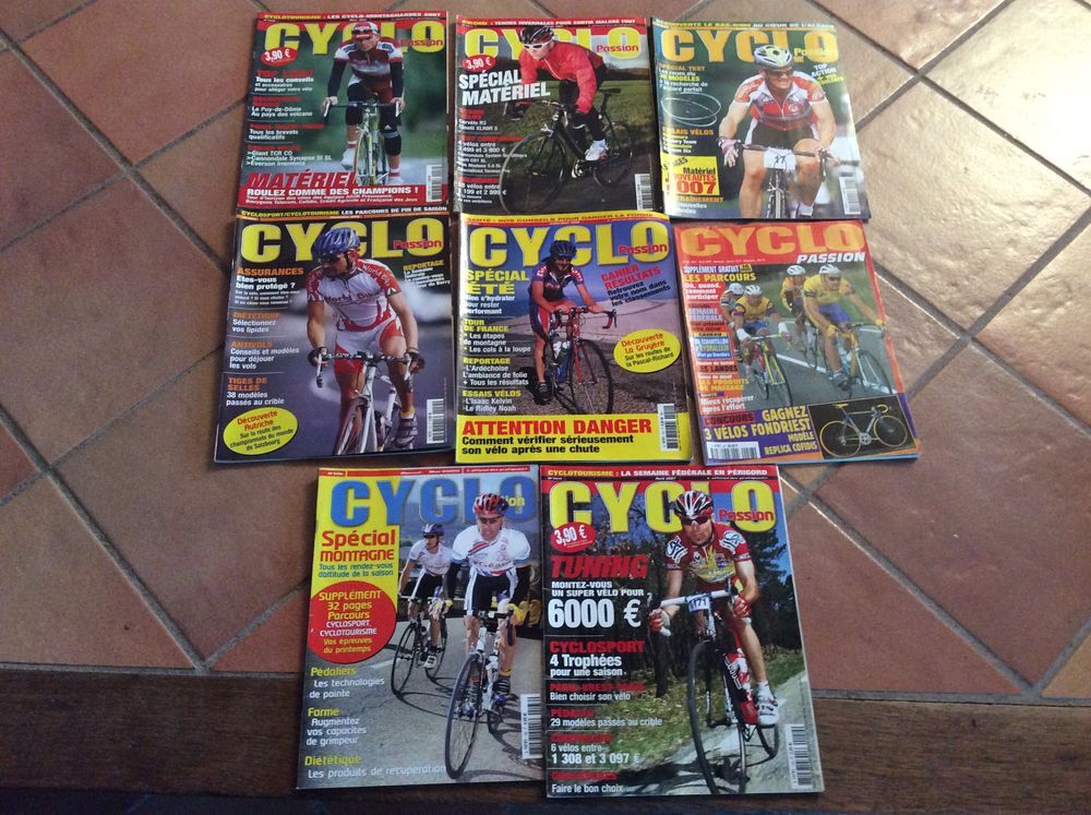 Lot de 8 Cyclo Passion Vélos