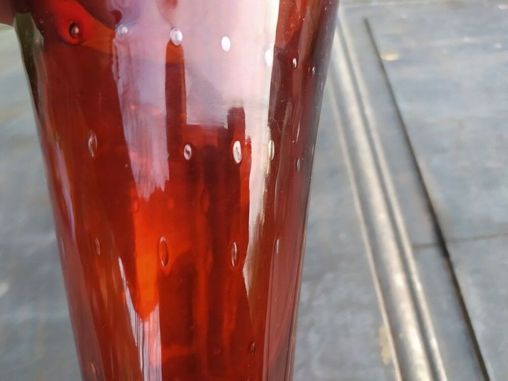 Vase Verre &agrave; Bulles Vintage Murano Fratelli Toso Glass Décoration