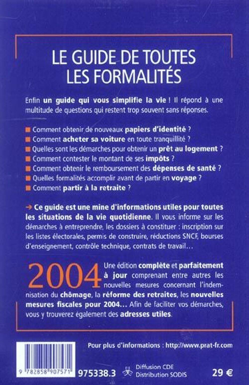 Le guide de toutes les formalit&eacute;s Livres et BD
