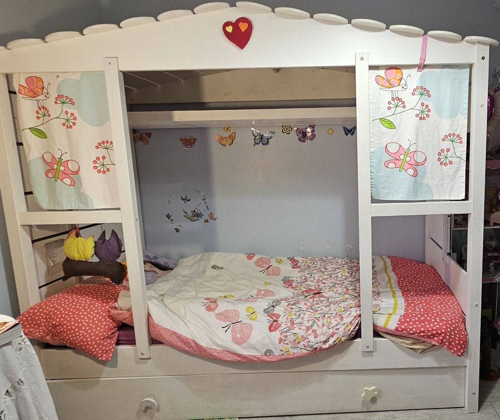Lit cabane blanc Mobilier enfants