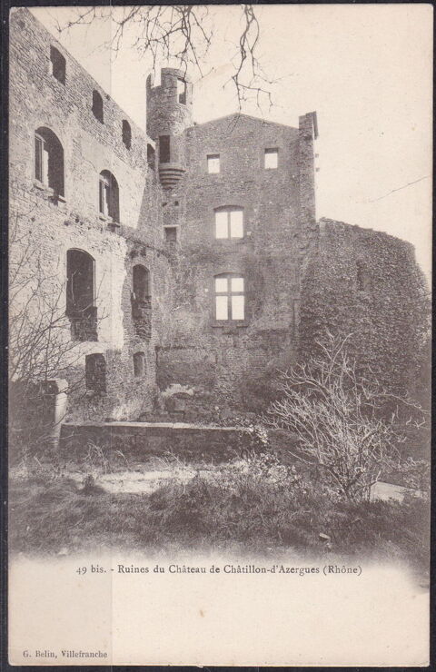 Timbres-CPA-carte postale- Chtillon d' Azergues (69) - Ruin 4 Lyon 5 (69)