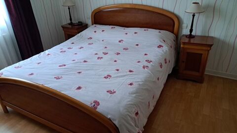 Lit merisier + 2 chevets 300 Mcon (71)