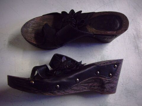 Sabots entredoigts Noir � Fleurs pt 37-3 � 3 Bouxwiller (67)