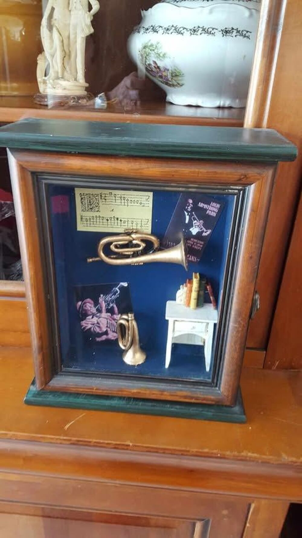  Bo&icirc;te &agrave; cl&eacute;s vitrine ferm&eacute;e Louis Armstrong N&deg;1362 Décoration
