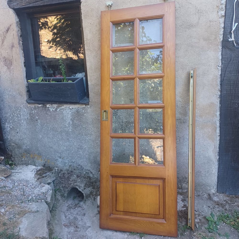 Porte bois coulissante vitr&eacute;e Bricolage
