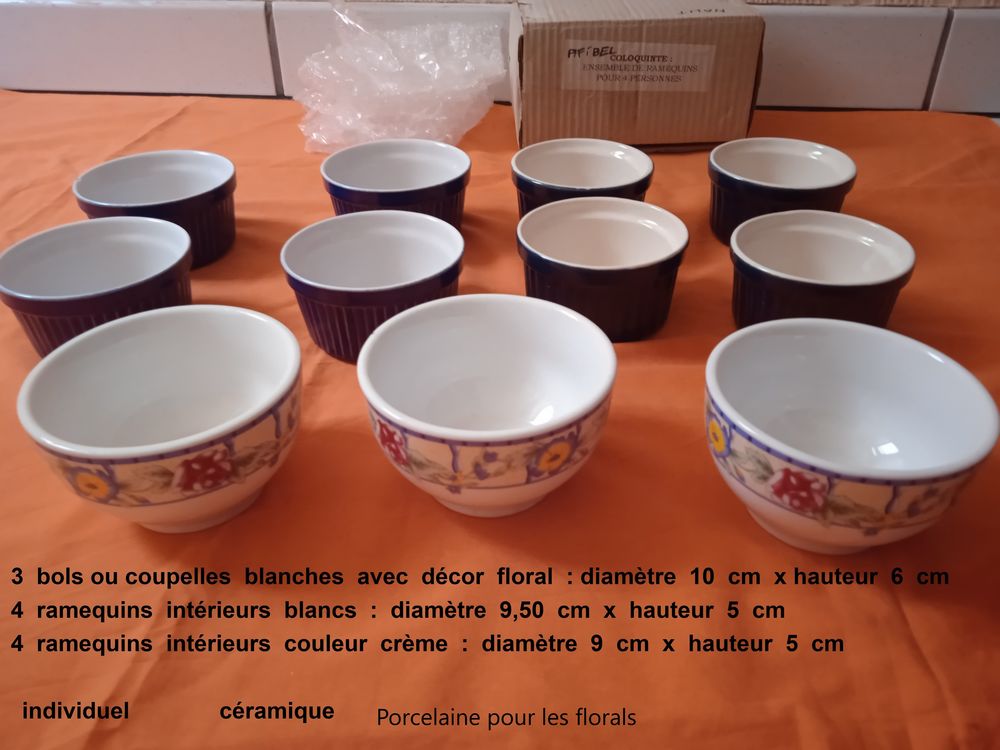 Ramequin c&eacute;ramique, coupelle porcelaine ou bol (Afibel) Cuisine